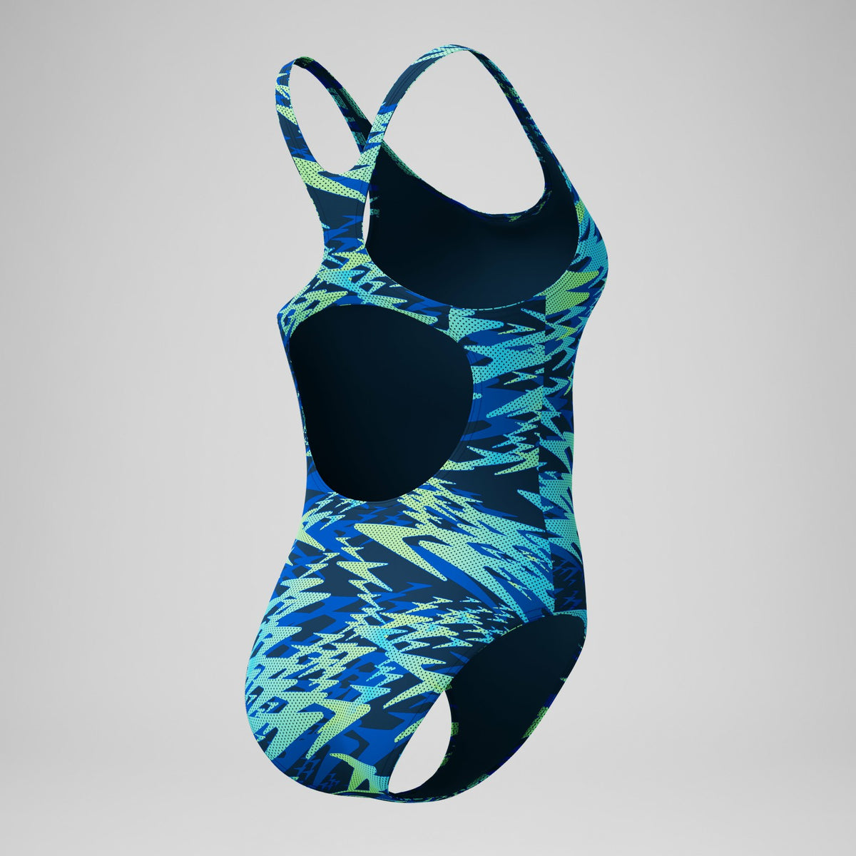 Speedo Hyperboom Printed Medalist Swimsuit Blue/Green