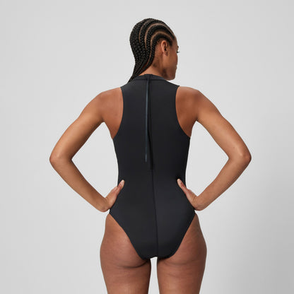 Speedo Boom Solid Hydrasuit Black/Turquoise
