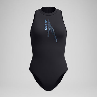 Speedo Boom Solid Hydrasuit Black/Turquoise