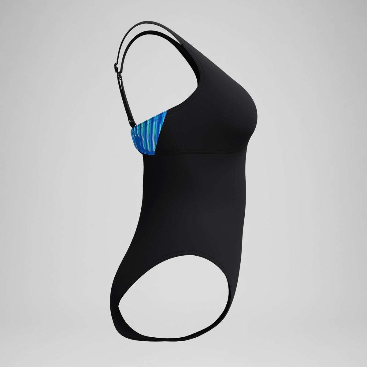 Speedo Shaping Printed OpusGem Swimsuit Black/Blue