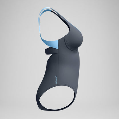 Speedo Flex Band with Built in Swim Bra Swimsuit Grey/Blue