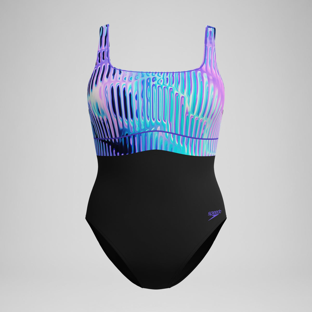 Speedo Shaping Printed Contour Eclipse Swimsuit Black/Purple
