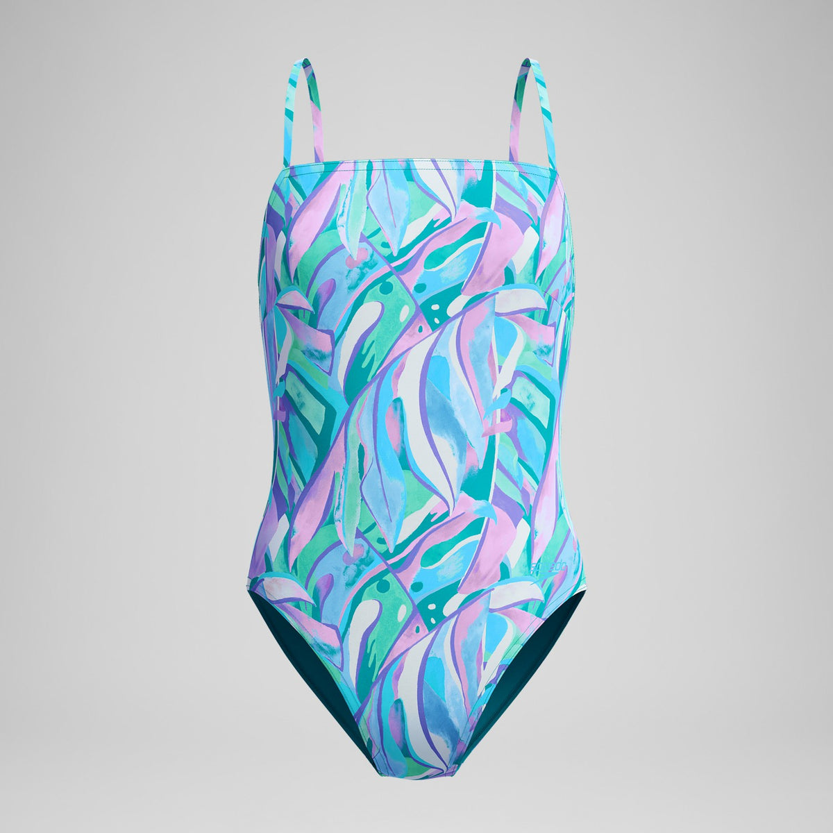 Speedo Printed Adjustable Thinstrap Swimsuit Green/Pink