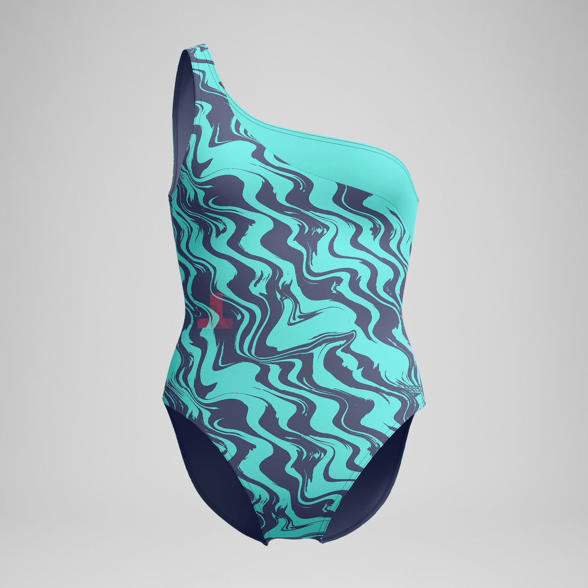 Speedo Asymmetric Swimsuit Turquoise/Grey