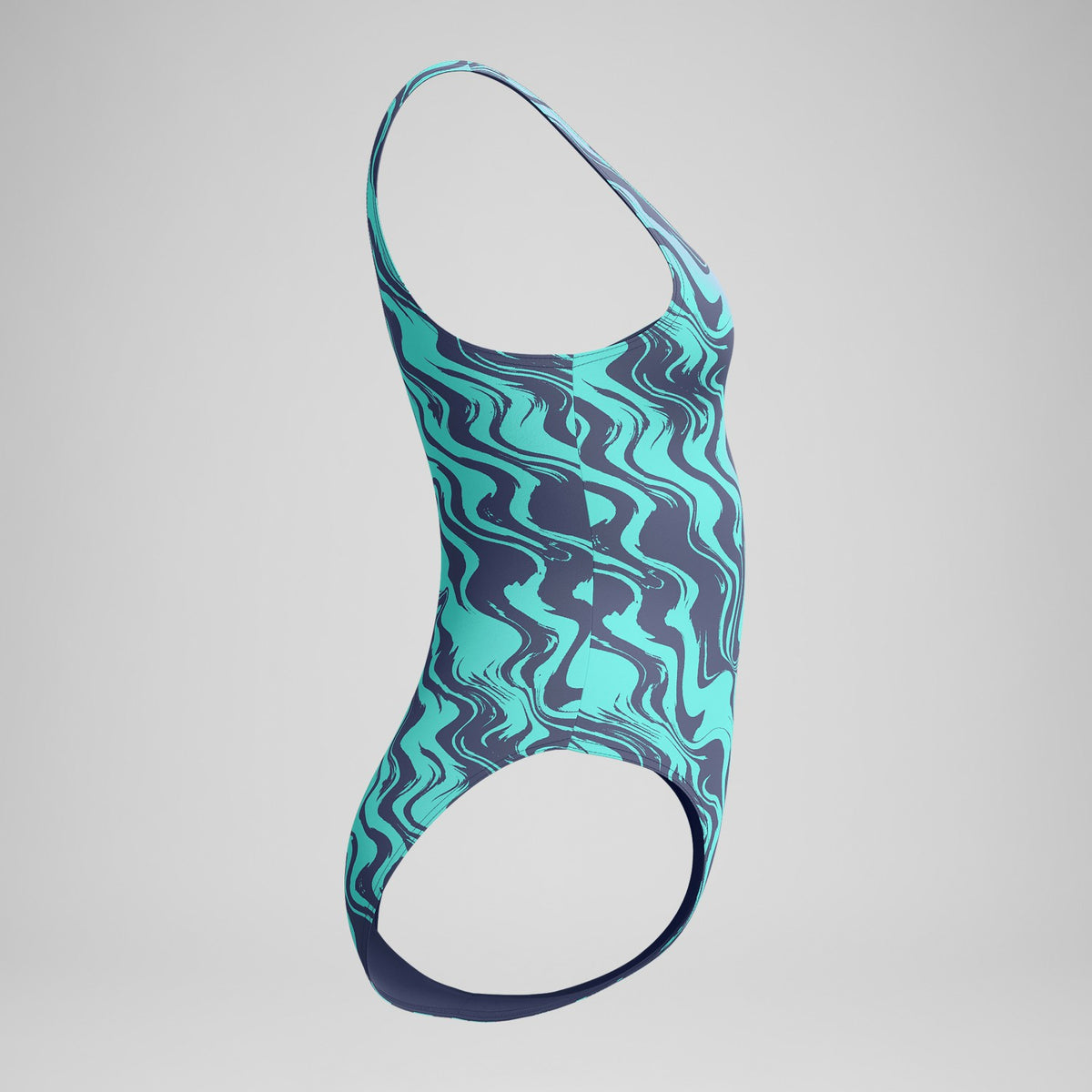 Speedo Asymmetric Swimsuit Turquoise/Grey