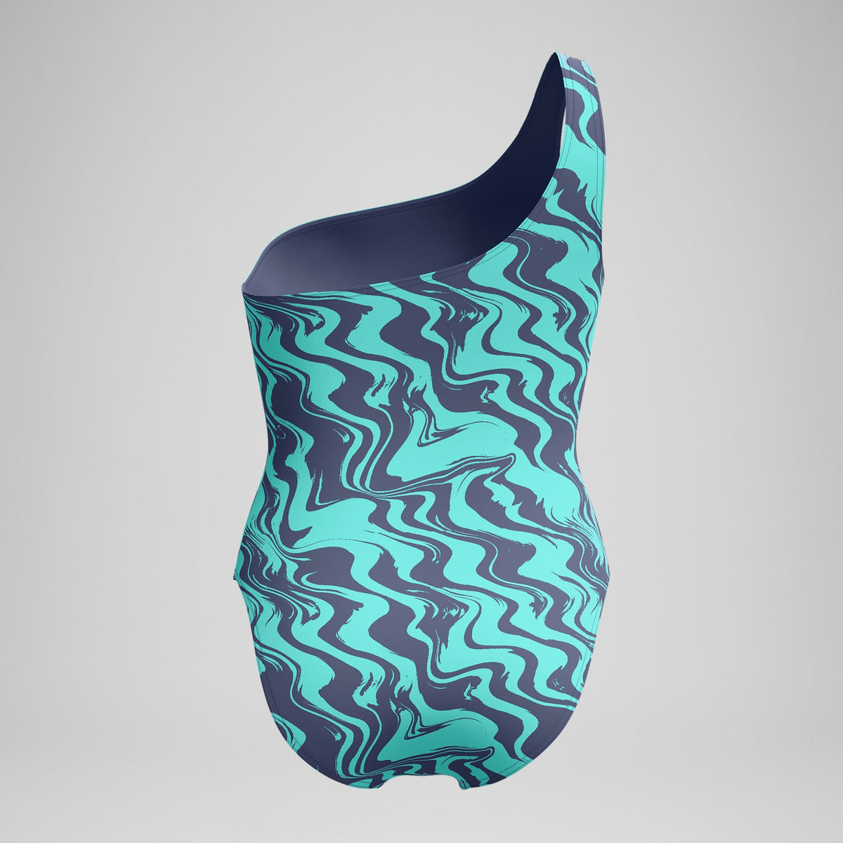 Speedo Asymmetric Swimsuit Turquoise/Grey