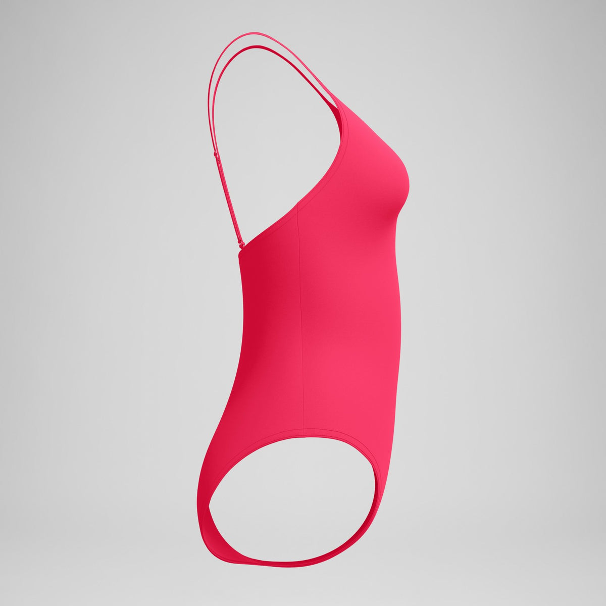 Speedo Solid V-Neck Swimsuit Ruby