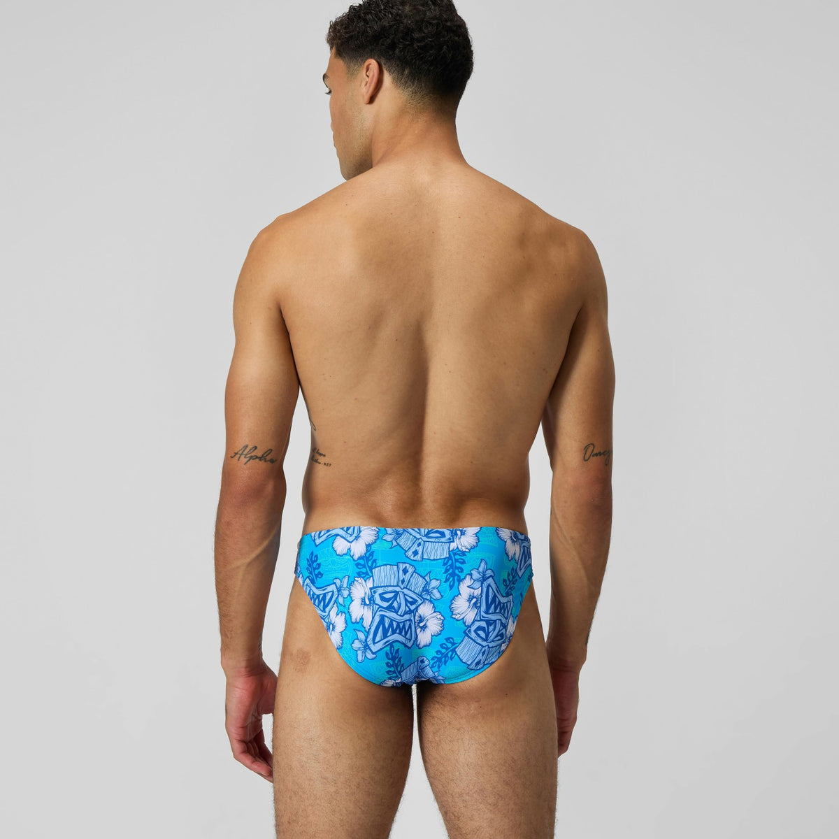 Speedo Print Beachstar Brief Light Blue/White