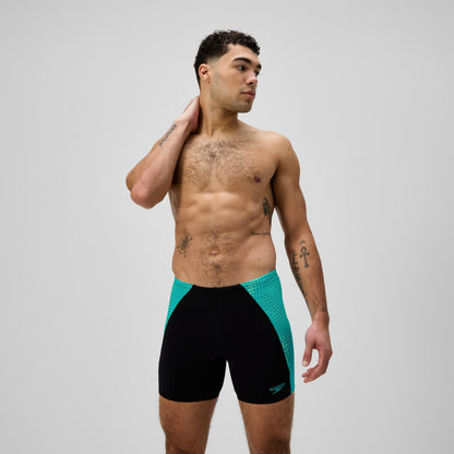 Speedo Endurance+ MAX Splice Mid Jammer Black/Turquoise