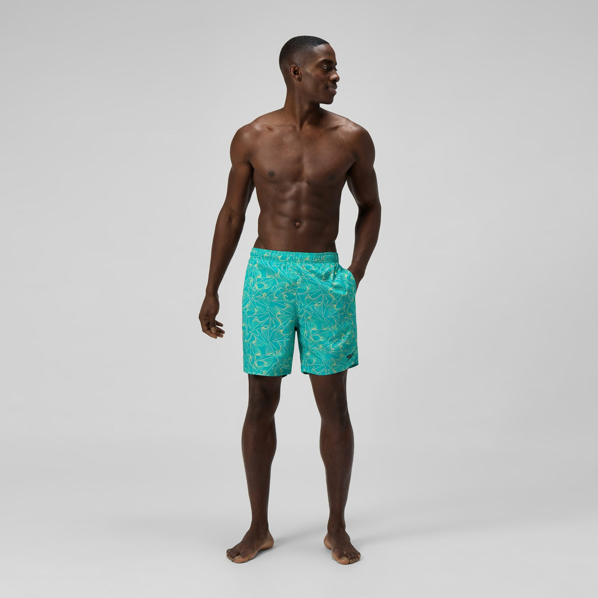 Speedo Xpress Lite Allover Swim Shorts Turquoise