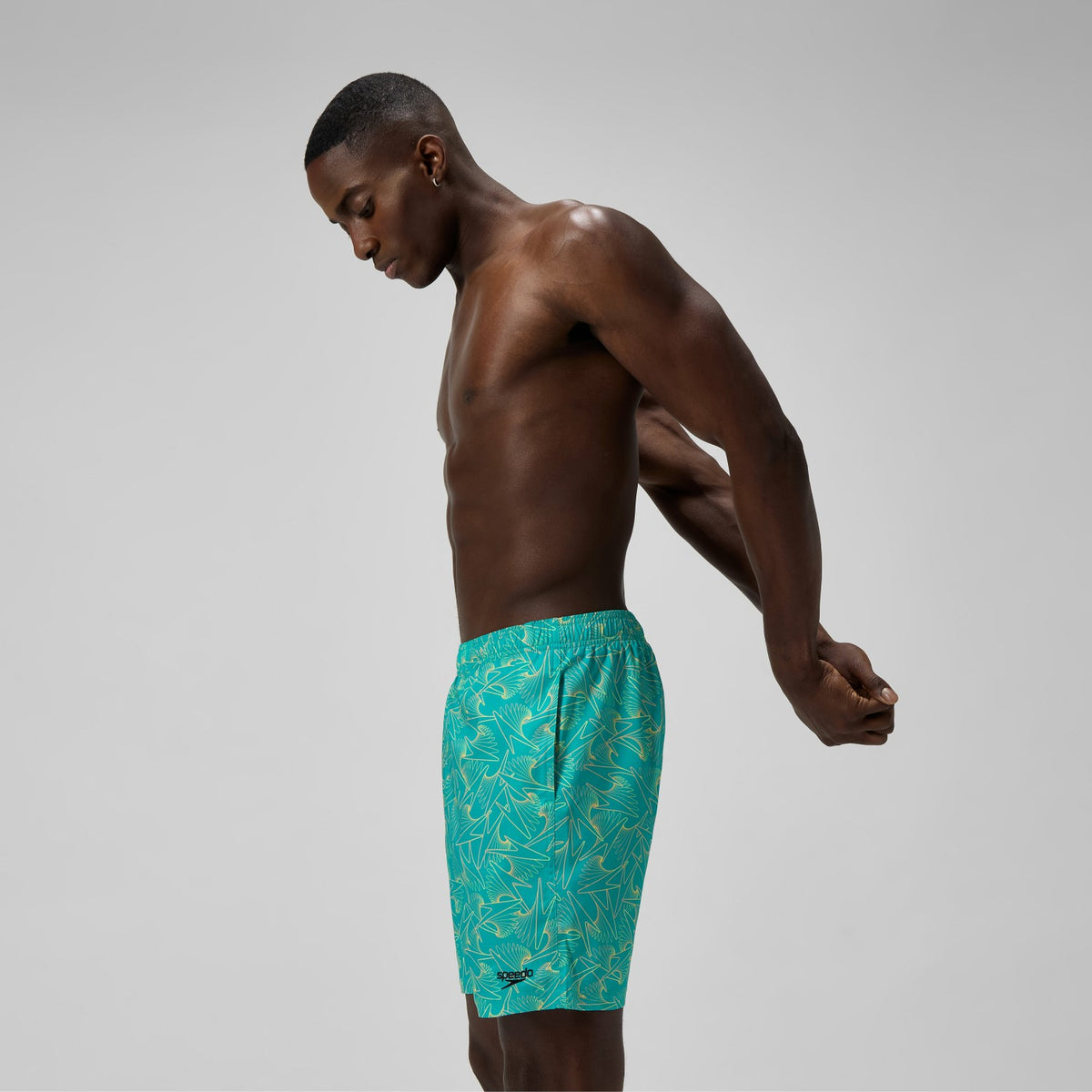 Speedo Xpress Lite Allover Swim Shorts Turquoise