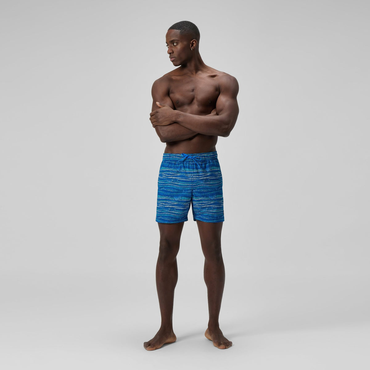 Speedo Redondo Edge Printed Swim Shorts Blue