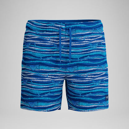 Speedo Redondo Edge Printed Swim Shorts Blue