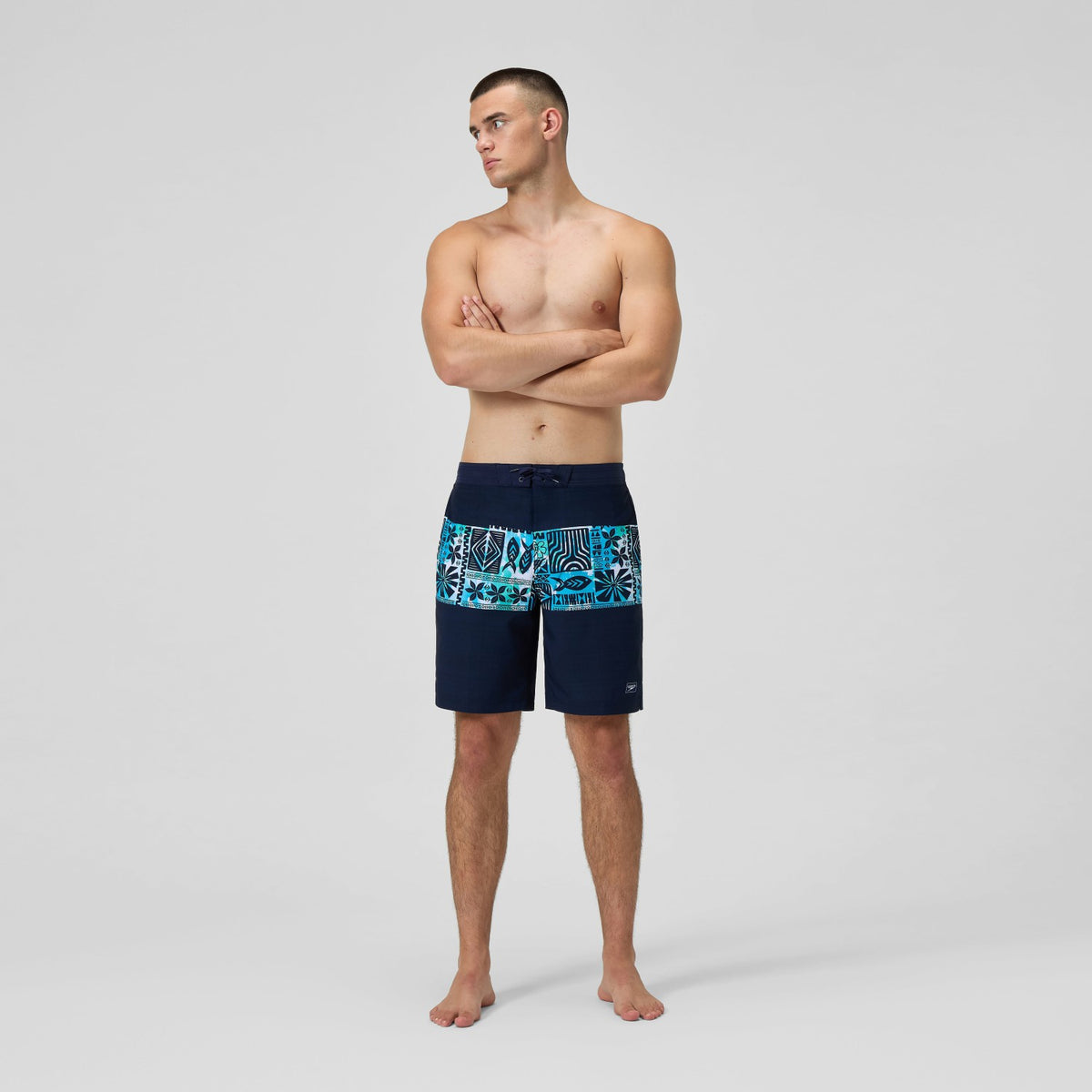 Speedo Printed Bondi Swim Shorts Navy/Blue