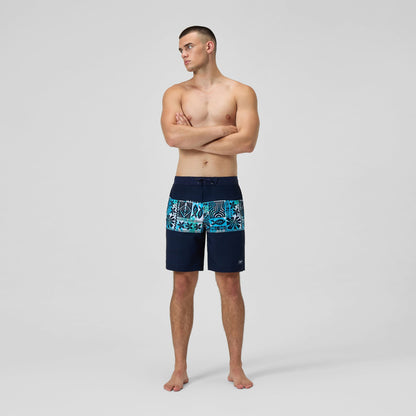 Speedo Printed Bondi Swim Shorts Navy/Blue