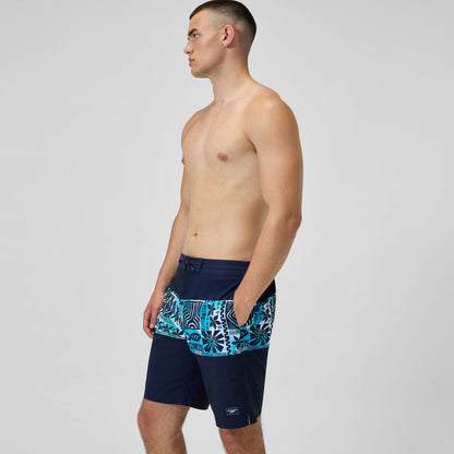 Speedo Printed Bondi Swim Shorts Navy/Blue