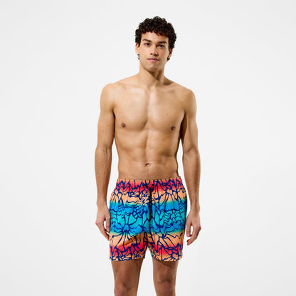 Speedo Redondo Edge Printed Swim Shorts Blue/Orange