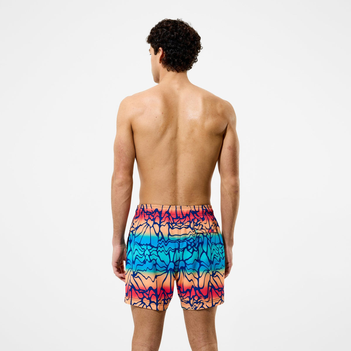 Speedo Redondo Edge Printed Swim Shorts Blue/Orange