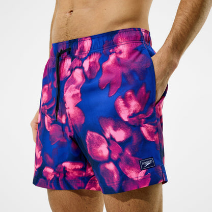 Speedo Redondo Edge Printed Swim Shorts Blue/Pink