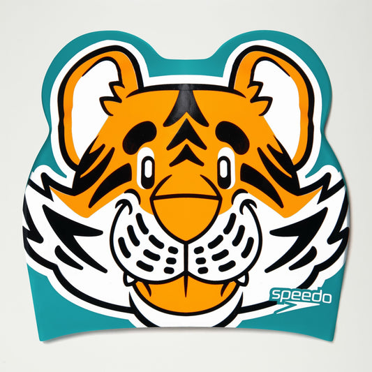 Speedo Infant Learn to Swim Aanadi Tiger Cub Cap Orange
