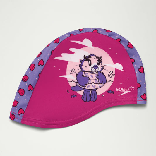 Speedo Infant Learn to Swim Aria Sea Otter Polyester Cap Pink