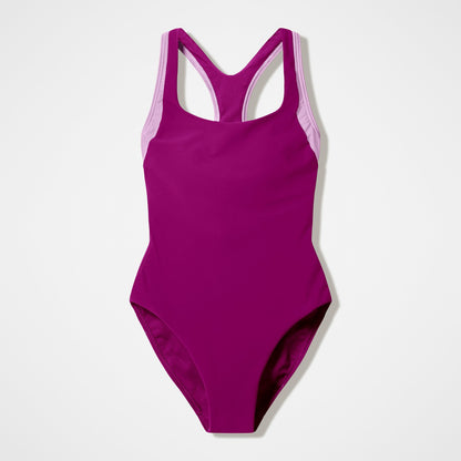 Speedo Colourblock Racerback Swimsuit Dark Pink