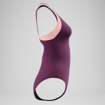 Speedo Colourblock Racerback Swimsuit Dark Pink
