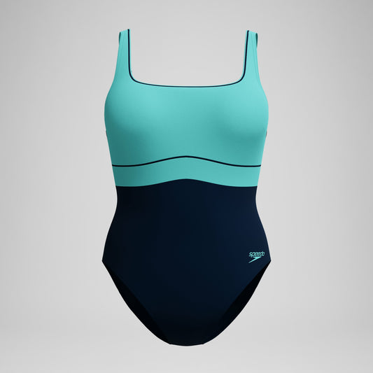 Speedo Shaping Contour Eclipse Swimsuit Navy/Turquoise