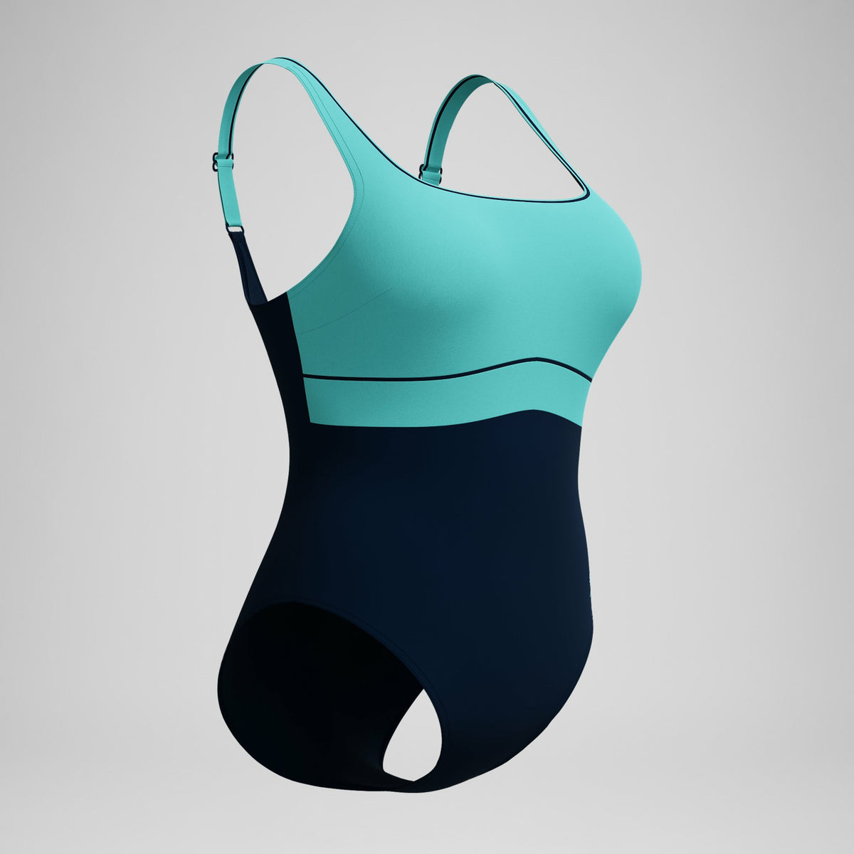 Speedo Shaping Contour Eclipse Swimsuit Navy/Turquoise