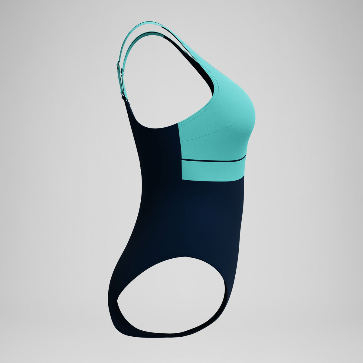 Speedo Shaping Contour Eclipse Swimsuit Navy/Turquoise