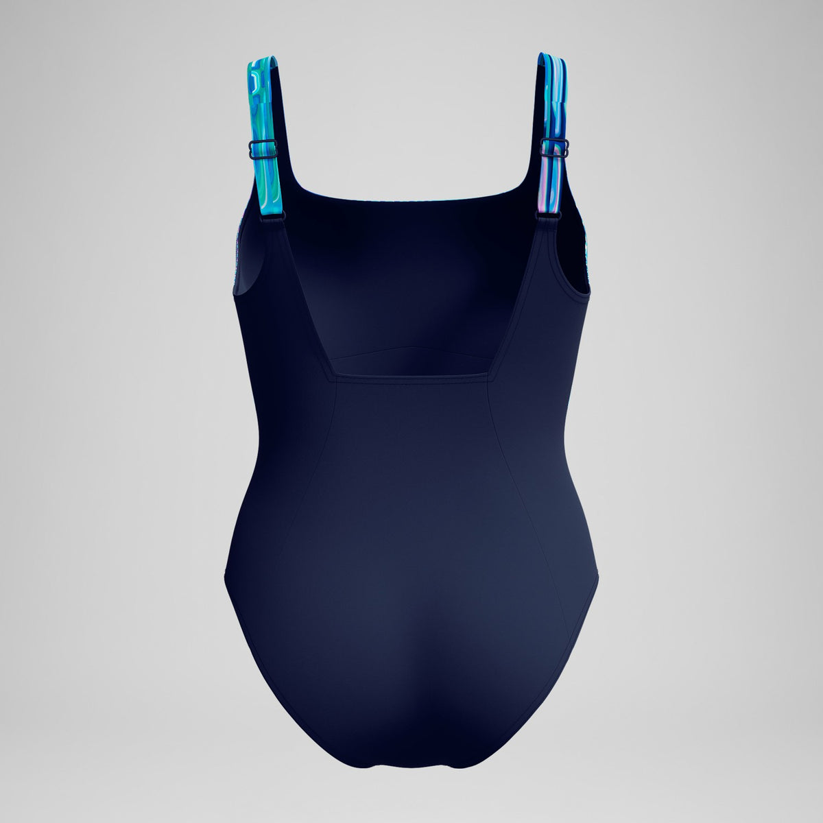 Speedo Shaping Printed Contour Eclipse Swimsuit Navy /Green