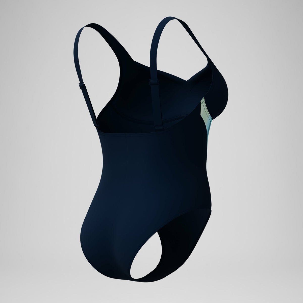 Speedo Shaping Printed LunaElustre Swimsuit Navy/Green