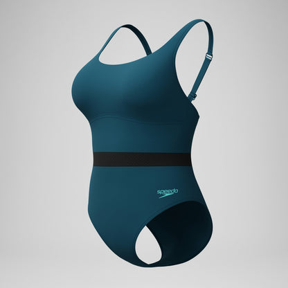 Speedo Shaping LuniaGlow Swimsuit DarkTeal/Black