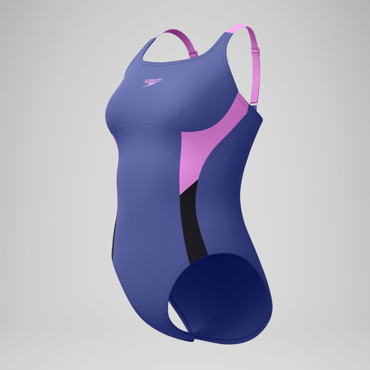 Speedo Shaping Solid Splice Swimsuit Purple/Pink
