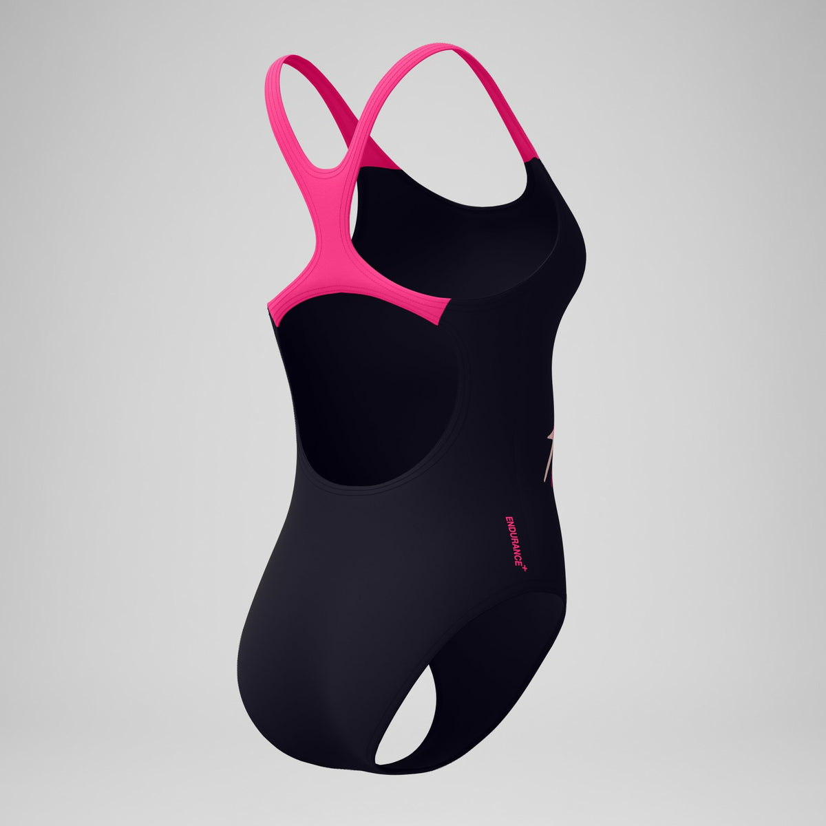 Speedo Medley Logo Medalist Swimsuit Black/Pink