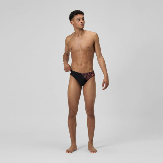 Speedo Medley Logo Brief Black/Coral