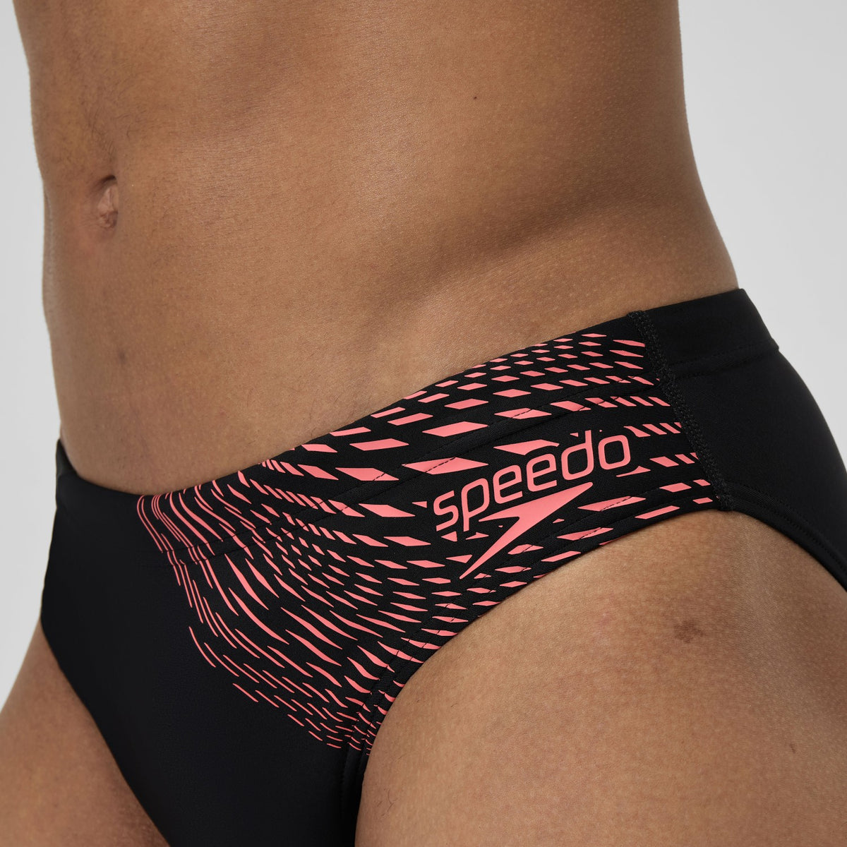 Speedo Medley Logo Brief Black/Coral