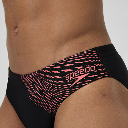Speedo Medley Logo Brief Black/Coral