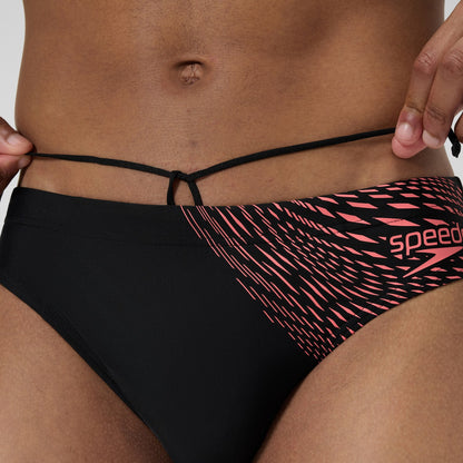 Speedo Medley Logo Brief Black/Coral
