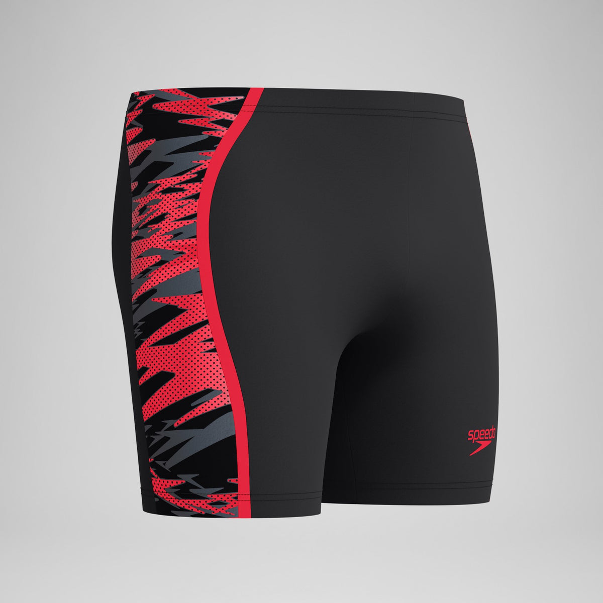 Speedo Hyperboom Splice Mid Jammer Black/Red
