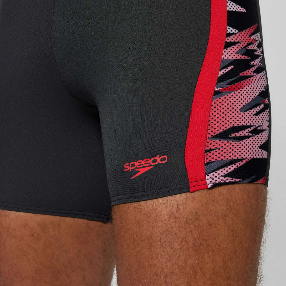 Speedo Hyperboom Splice Mid Jammer Black/Red