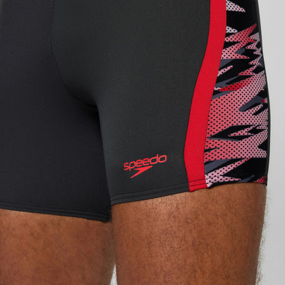 Speedo Hyperboom Splice Mid Jammer Black/Red