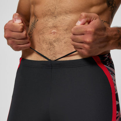 Speedo Hyperboom Splice Mid Jammer Black/Red