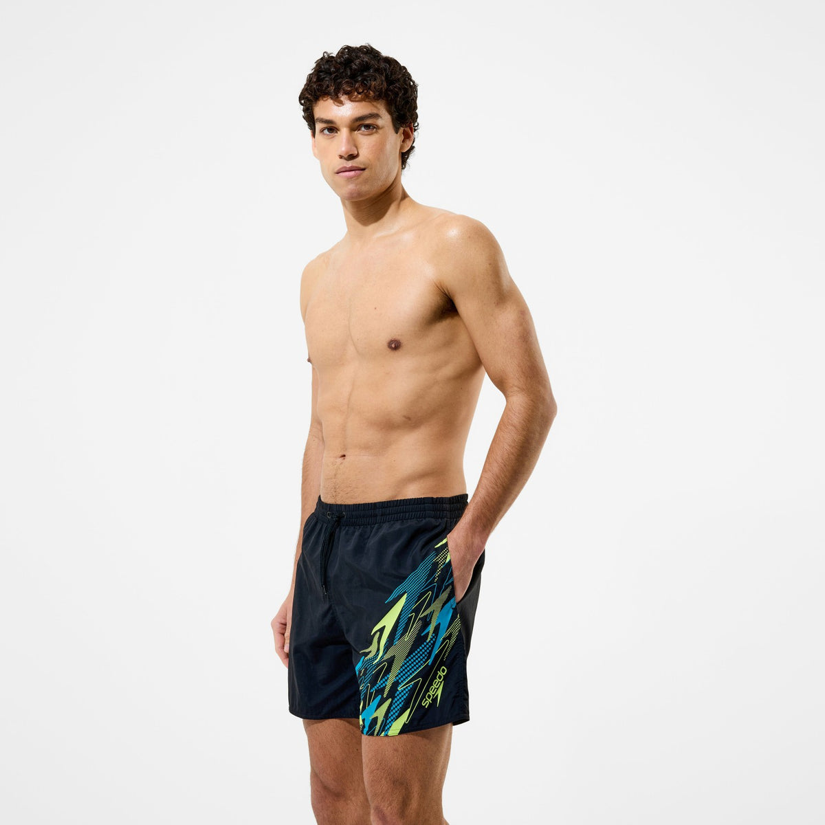 Speedo Medley Logo Swim Shorts Black/Green