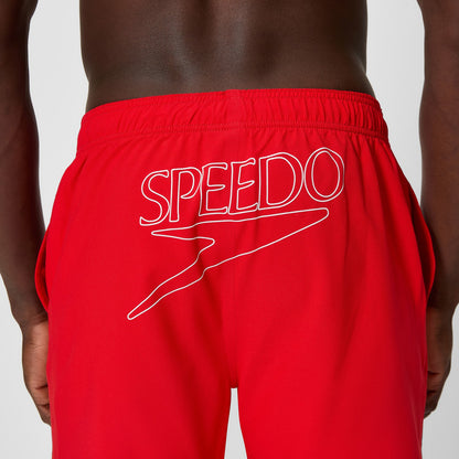 Speedo Classic Logo Swim Shorts Red