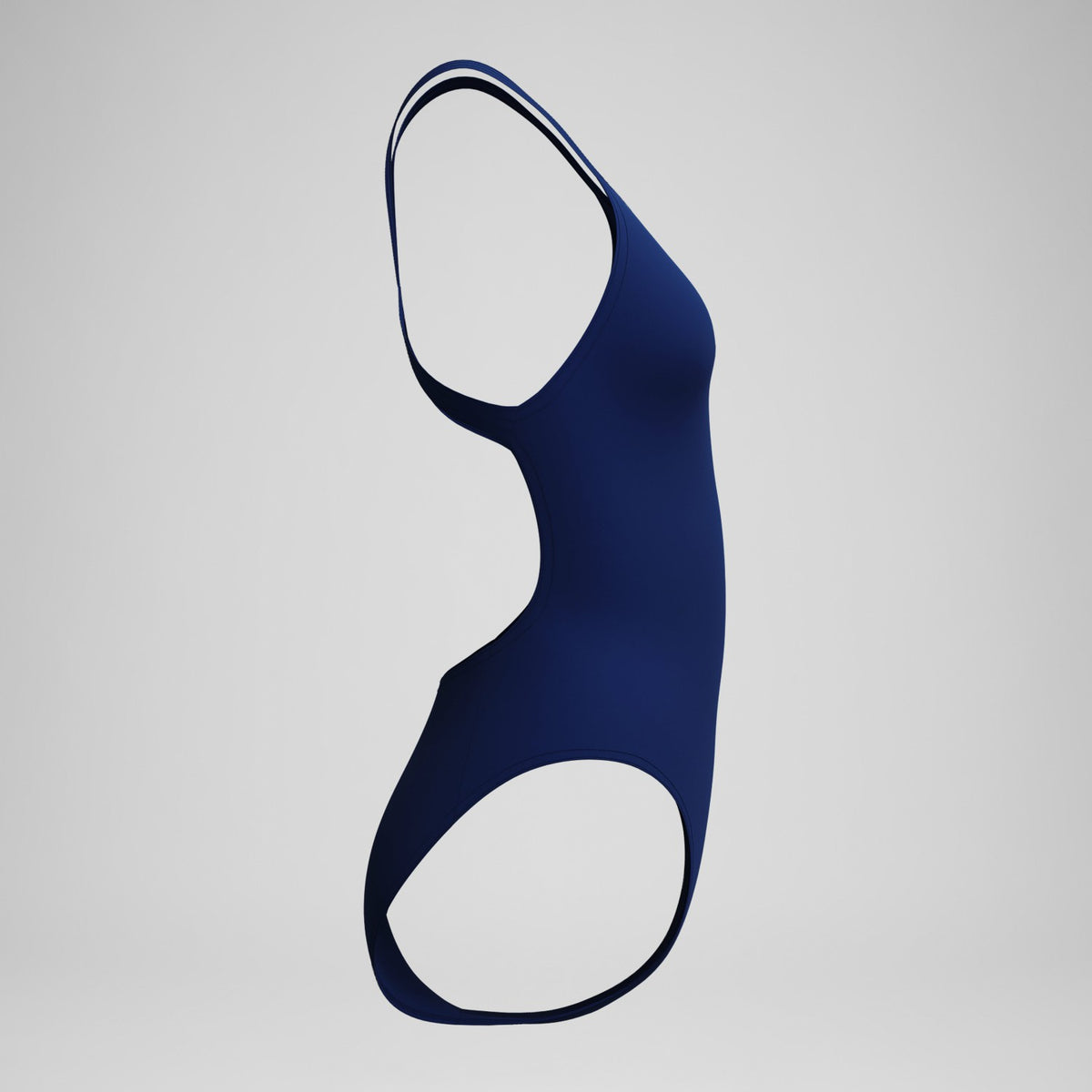 Speedo Solid Leaderback Swimsuit Navy