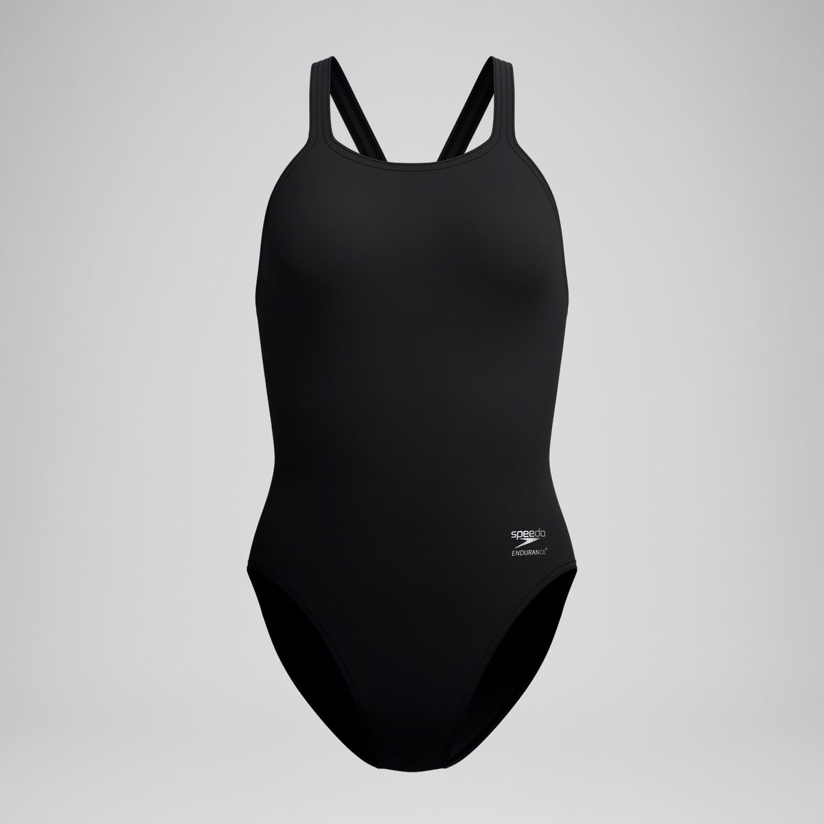 Speedo Solid Leaderback Swimsuit Black