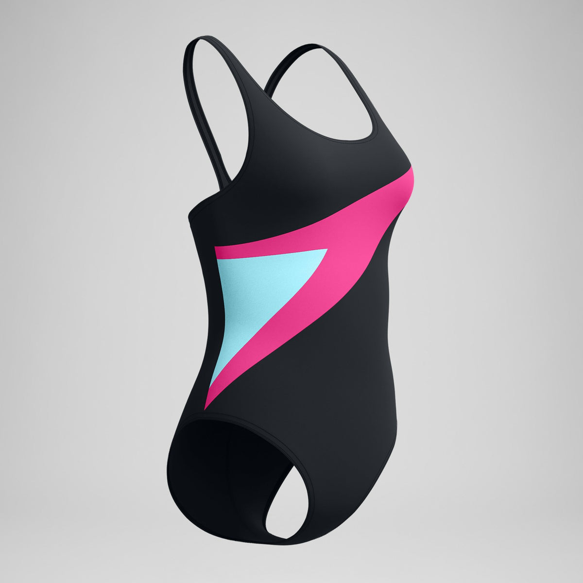 Speedo Hyperboom Butterfly Back Swimsuit Black/Pink