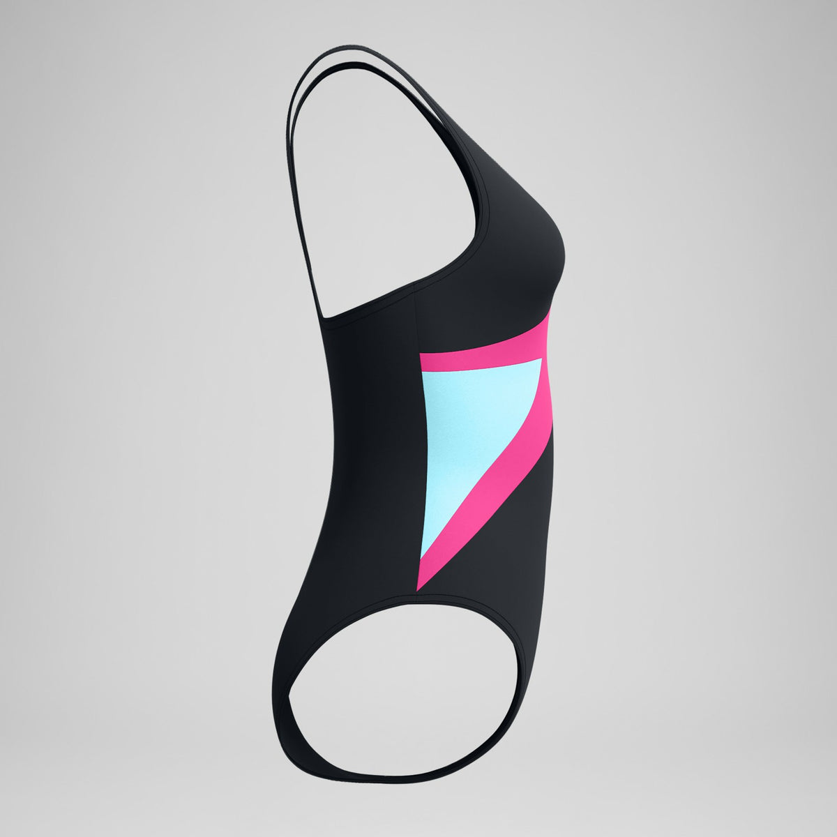 Speedo Hyperboom Butterfly Back Swimsuit Black/Pink