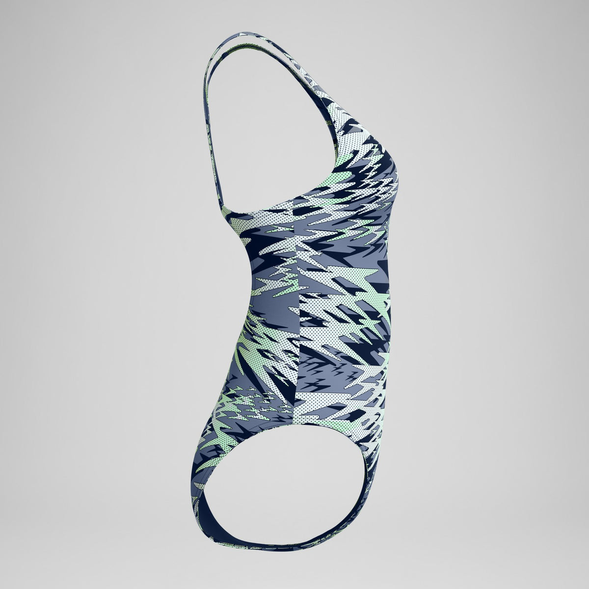 Speedo Hyperboom Printed Medalist Swimsuit Green
